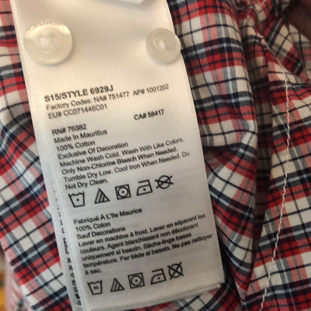 Timberland Sz L Large Long Sleeve Buttondown Shirt Plaid Red - Picture 6 of 6